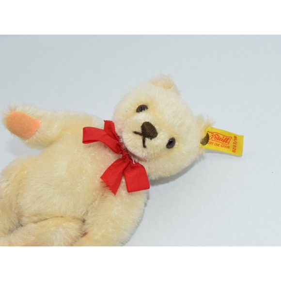 Vintage 1980's Teddy Bear Steiff Honey Mohair Jointed 0203/18 Button Tag - Picture 6 of 8